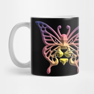 Wolf and butterfly 3d super soft blend drawing cute cool colorful Mug